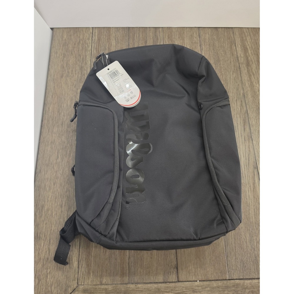 WILSON Super Tour Tennis Backpack Pro Staff Bag Black Holds Two Raquets
